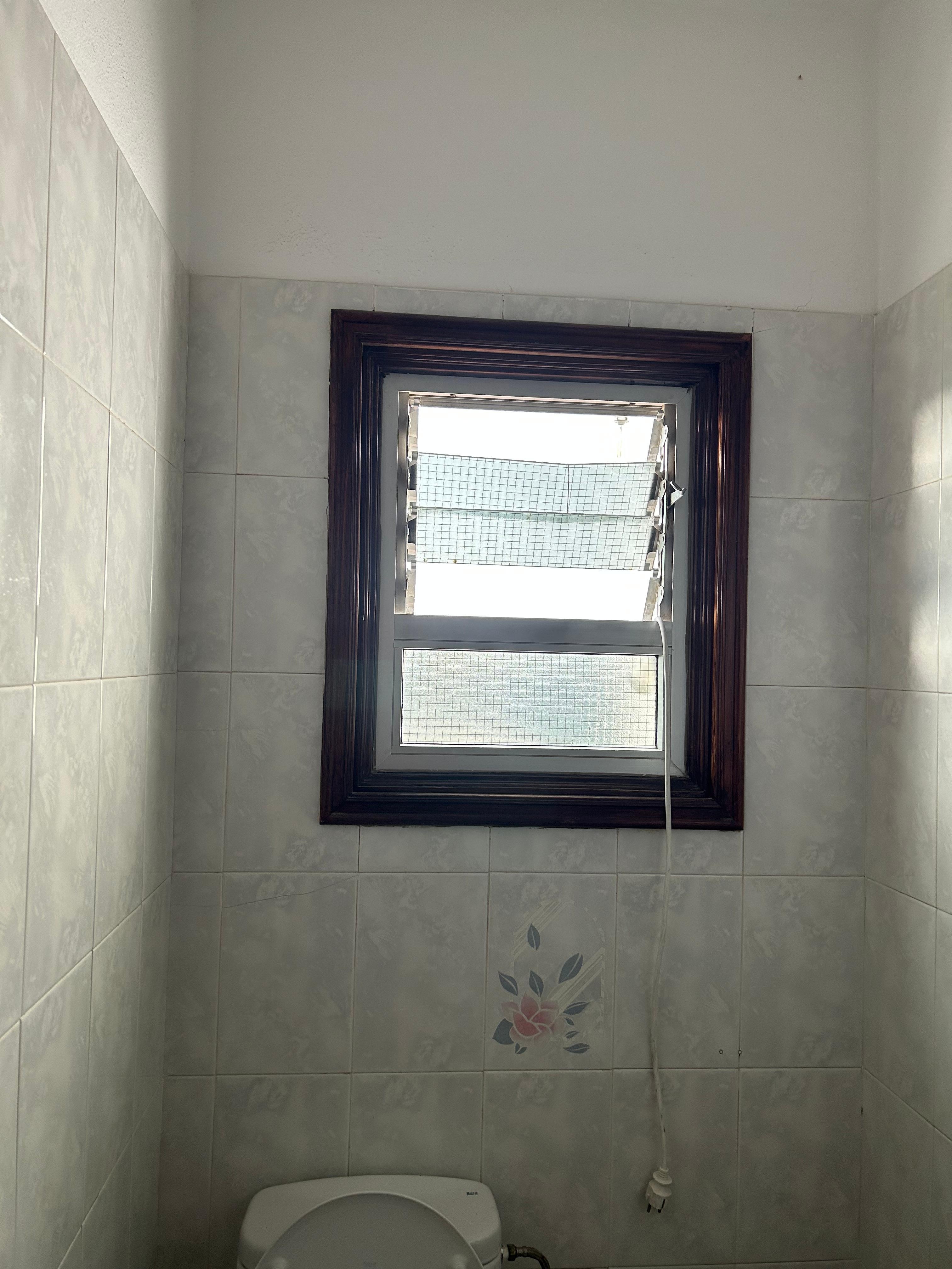 Broken bathroom windiw