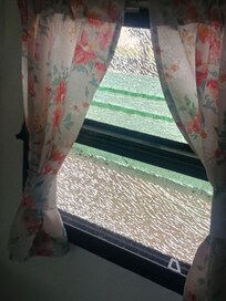 Broken/tapes window