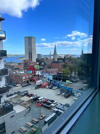 Few from hotel window right down to the water