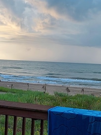 This is the view from the tall chair on the deck.