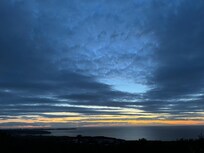 View over the bay at sunset