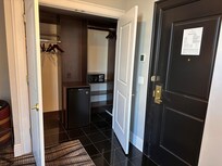 Room closet, fridge, safe