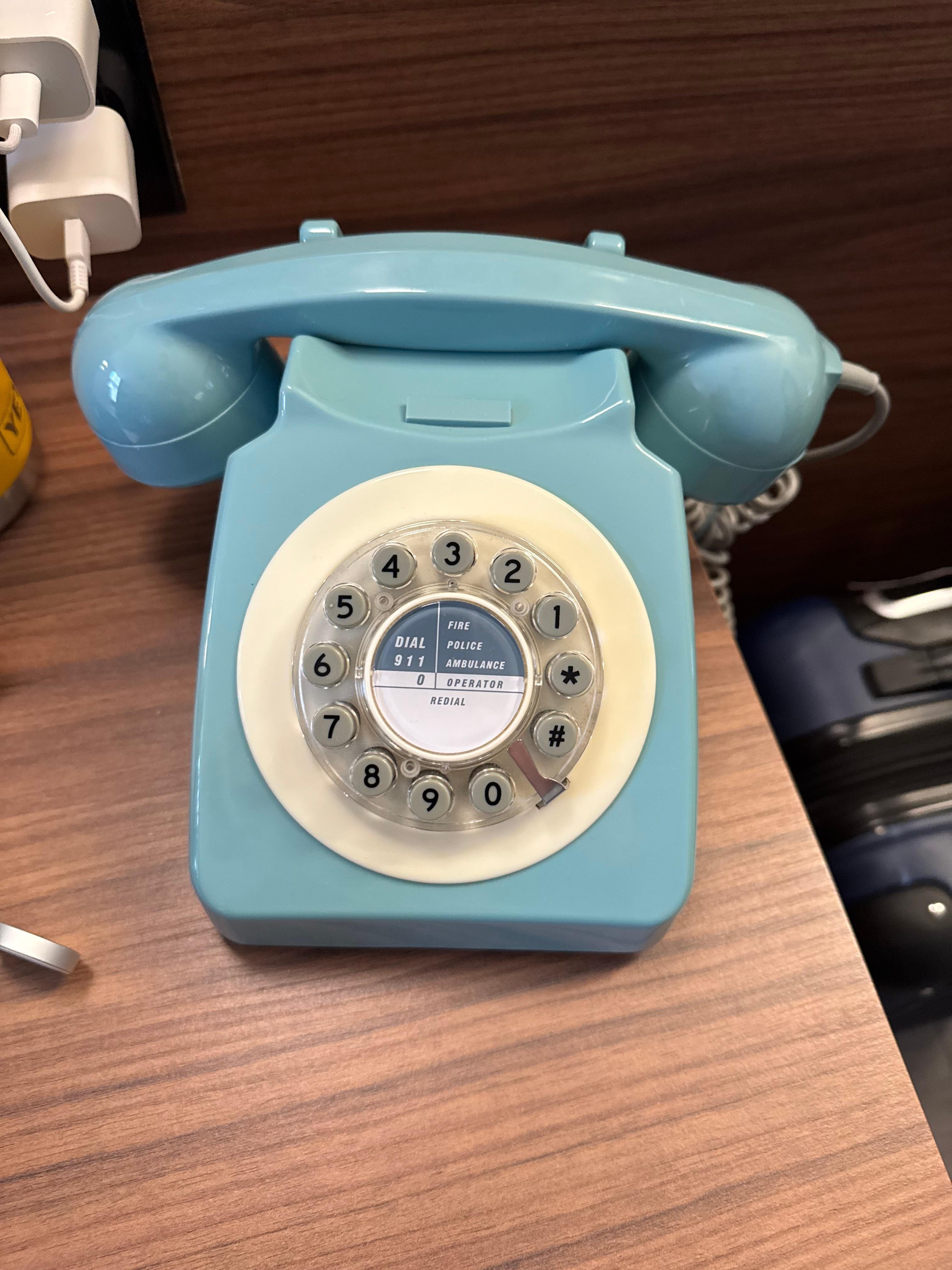 Retro yet modern phone. 