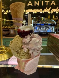 Amazing Gelato on the corner of 5th one Block from El farro.