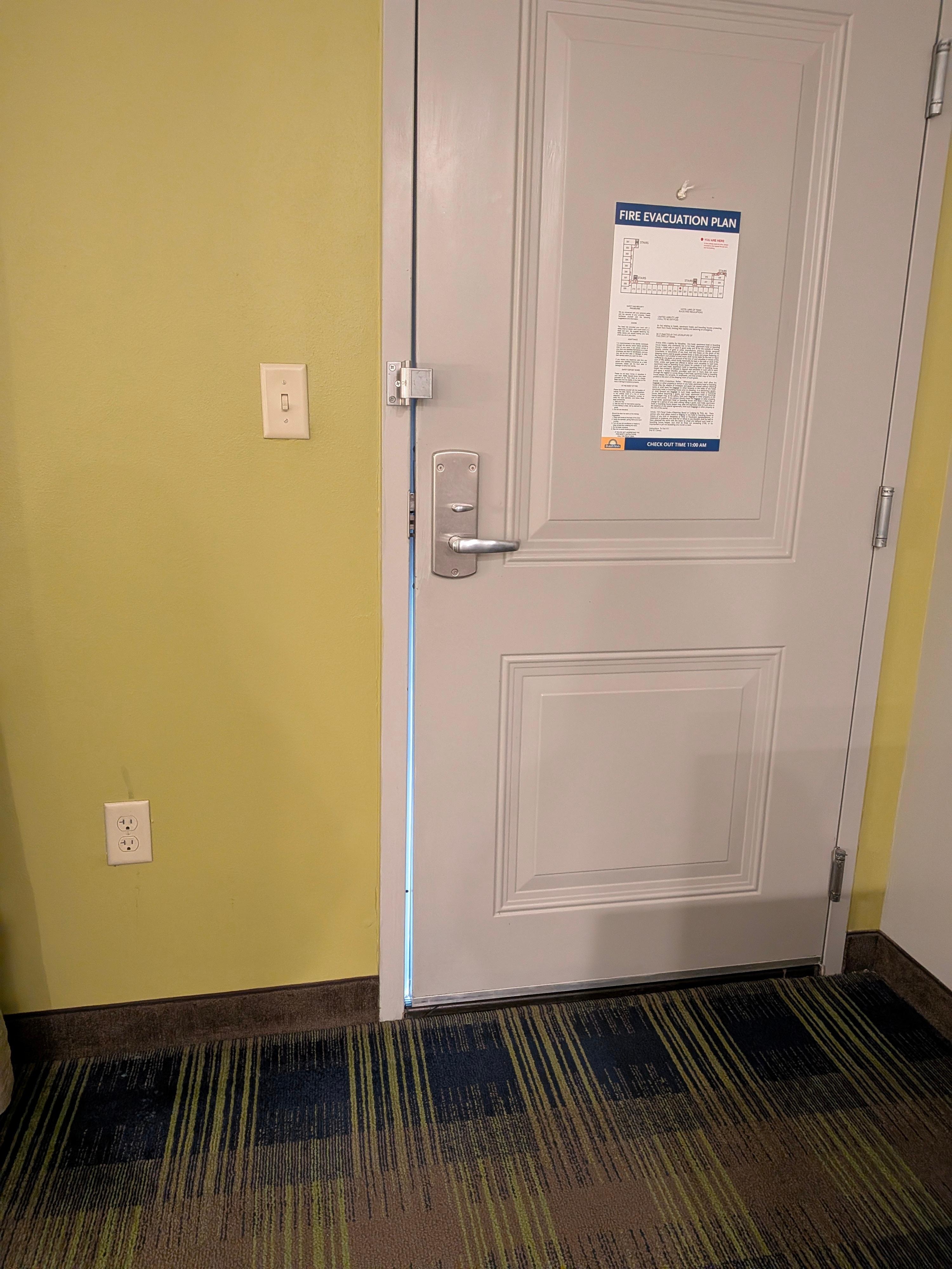 door not sealed letting in loud highway sounds