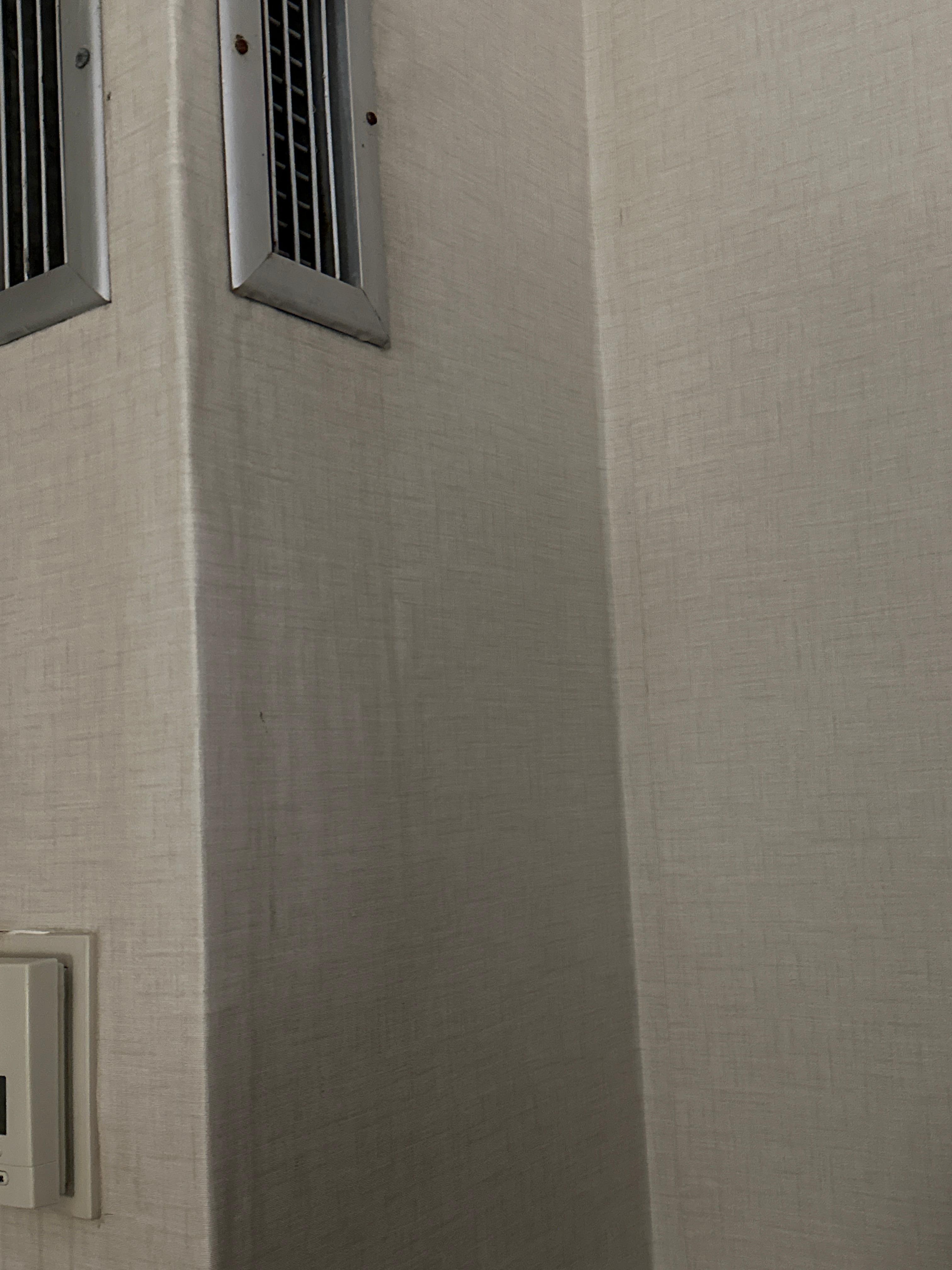 Stains on wall coming from vent