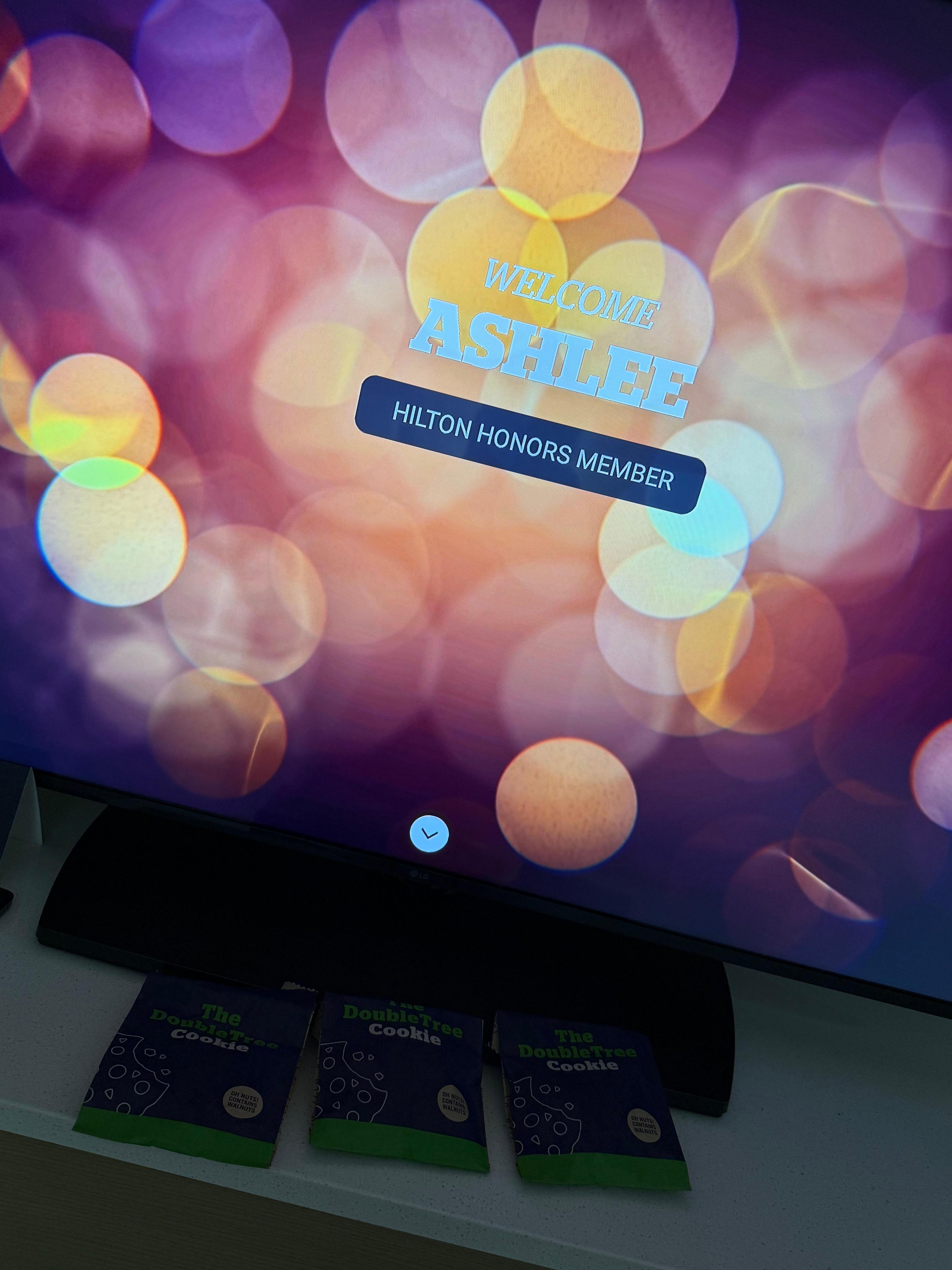 Warm cookies from the front desk upon check in! ❤️