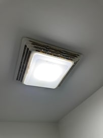 Dusty and moldy fans in bathrooms