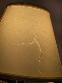 Cracked lampshade.