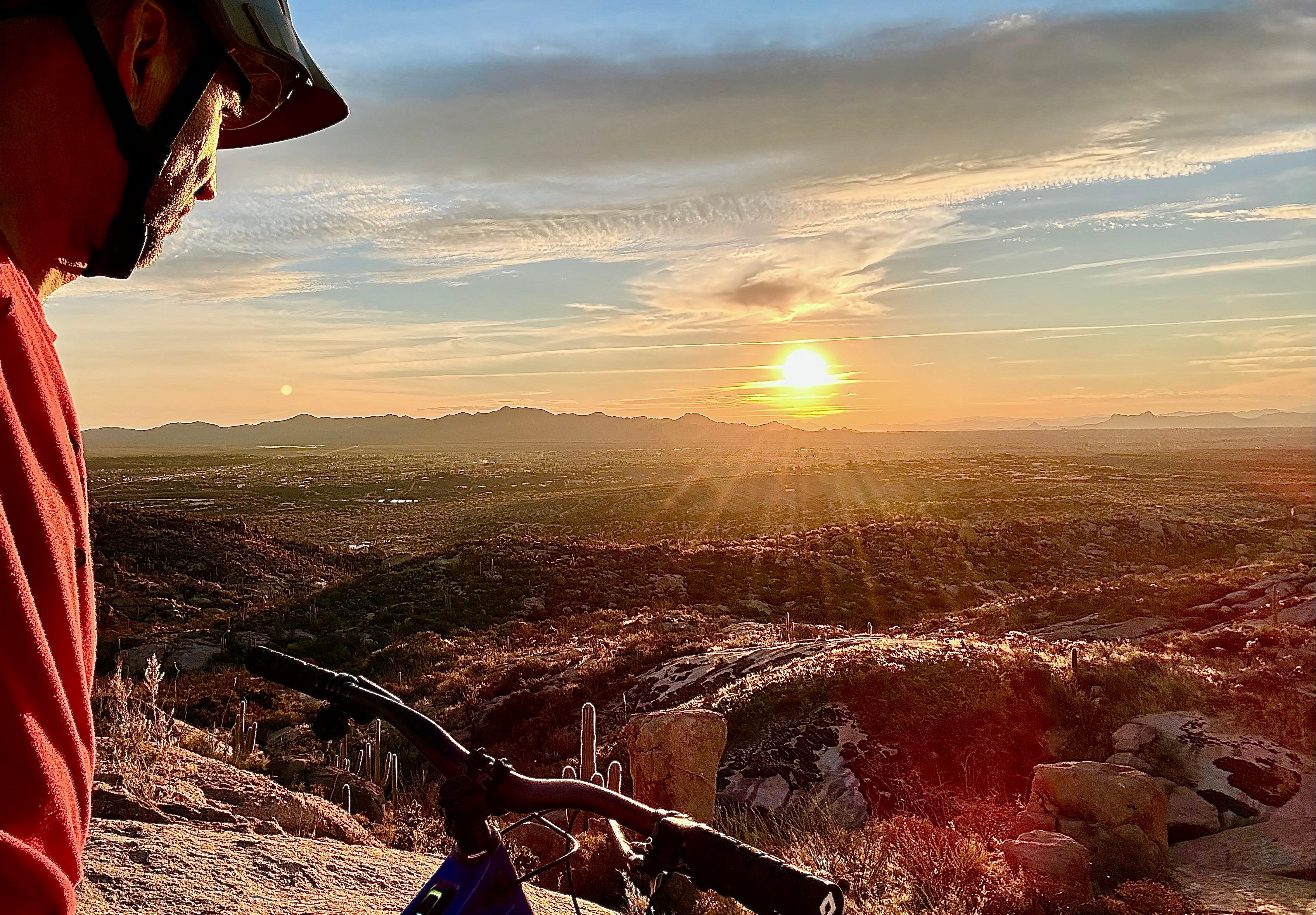Sunset on the nearby 50 Year Area Trail. 