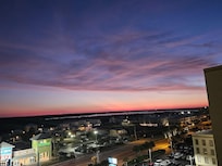 Railing shot at sunset