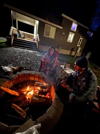 A nice fire in the firepit