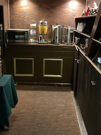 Lack of food. Bread and flakes were all on offer.