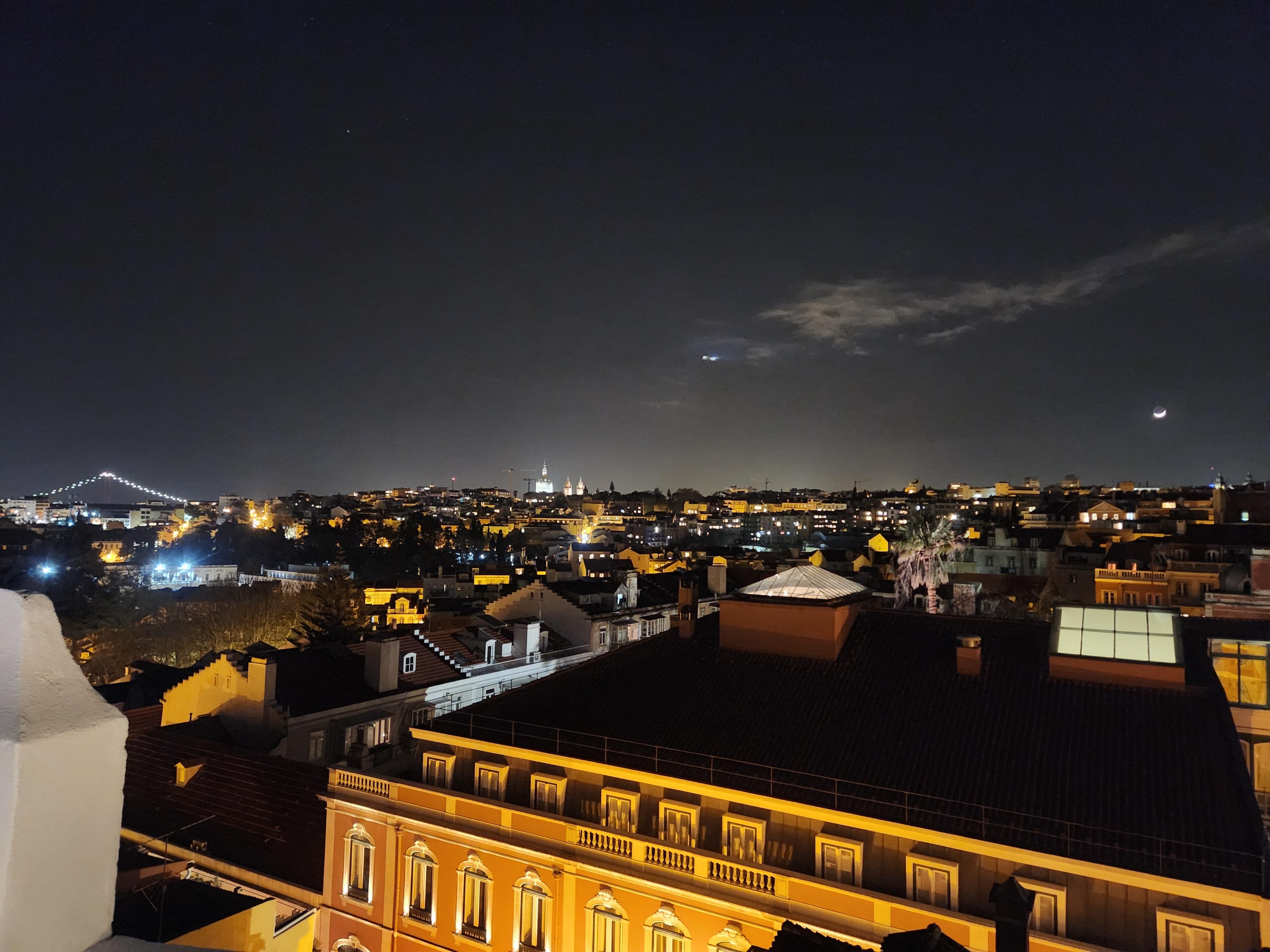 Night view from balcony 