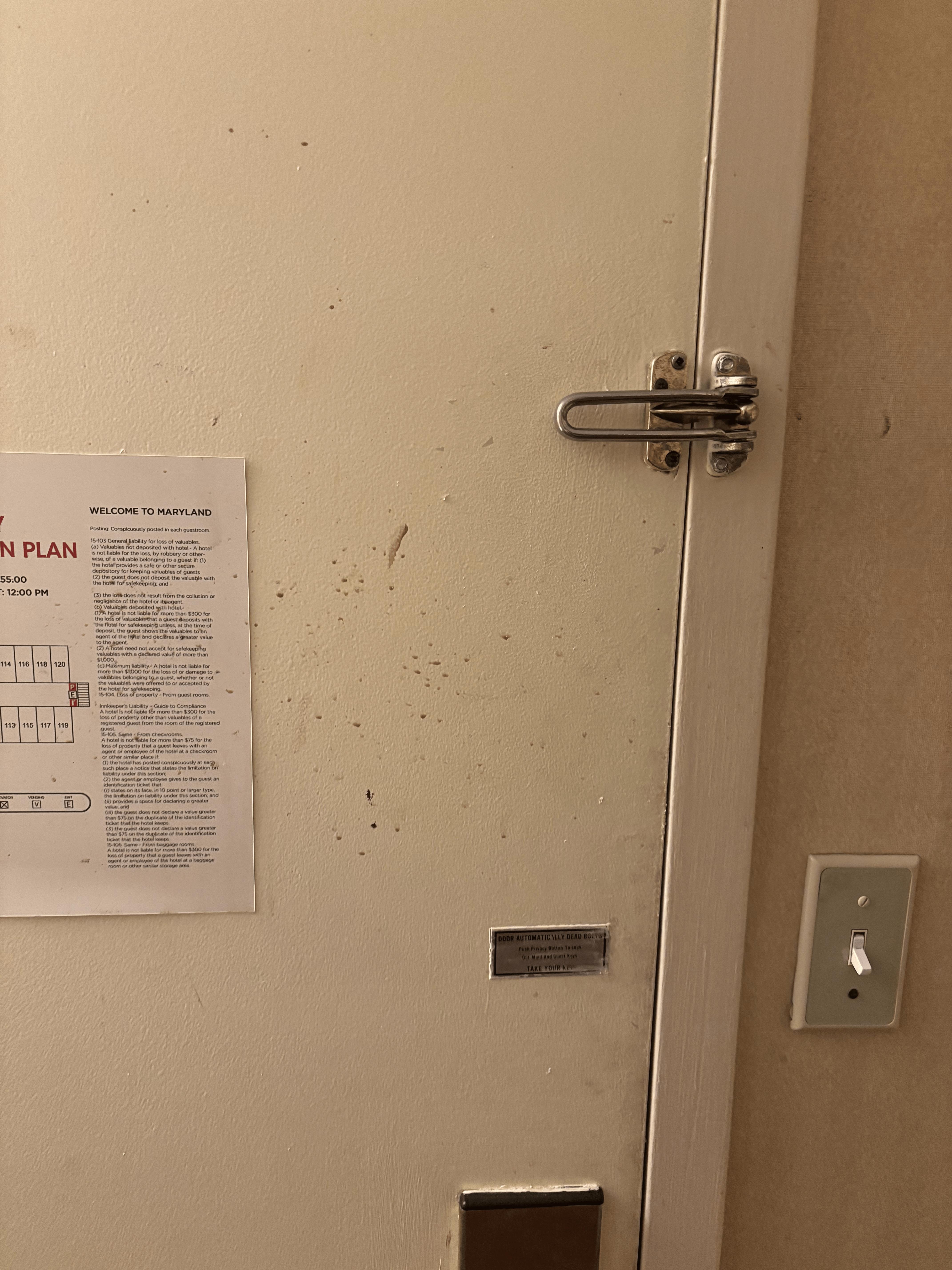 This is the hotel door