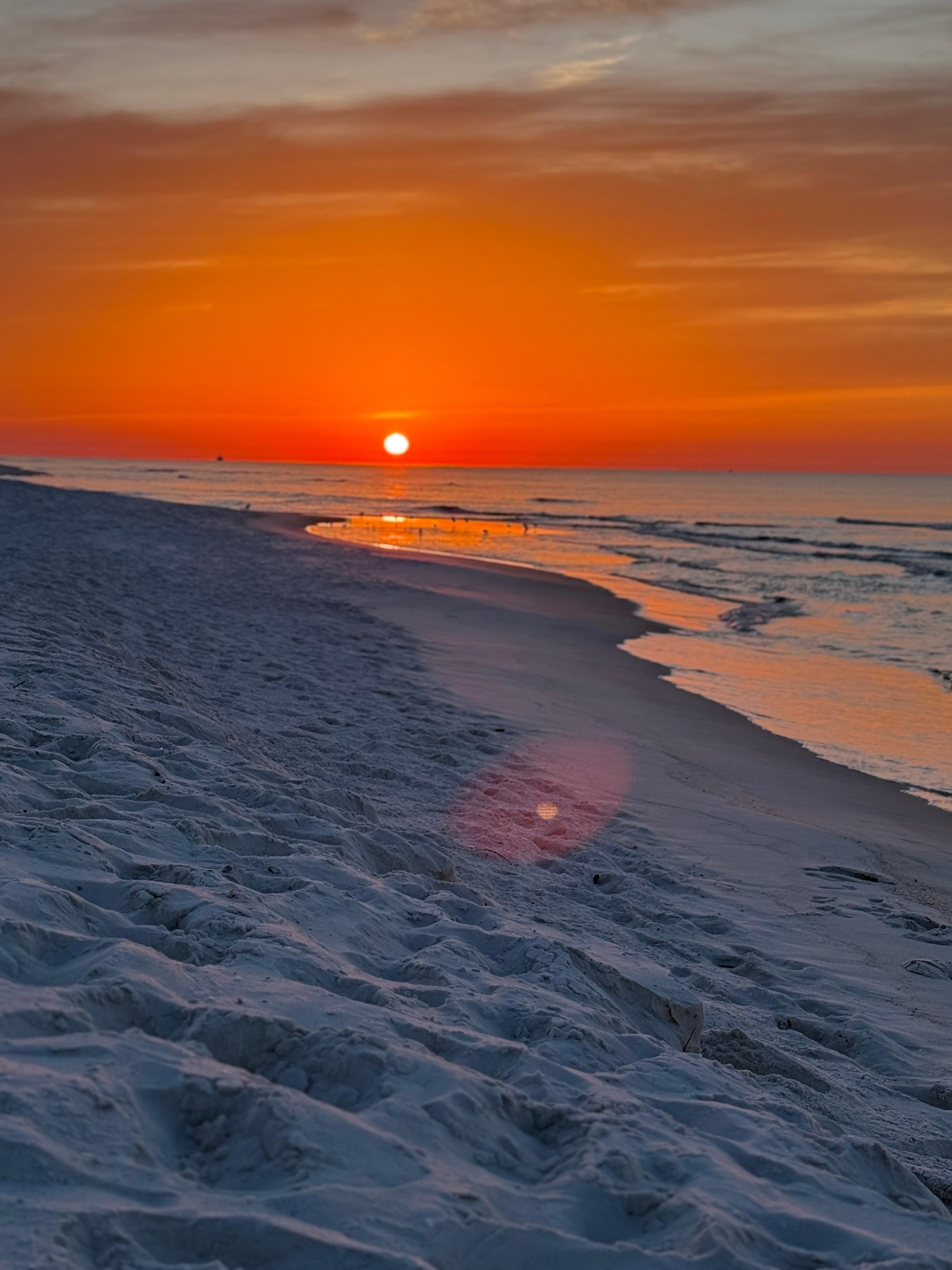 Sunrise at the beach less than two blocks away