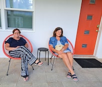 These chairs are right outside our room.