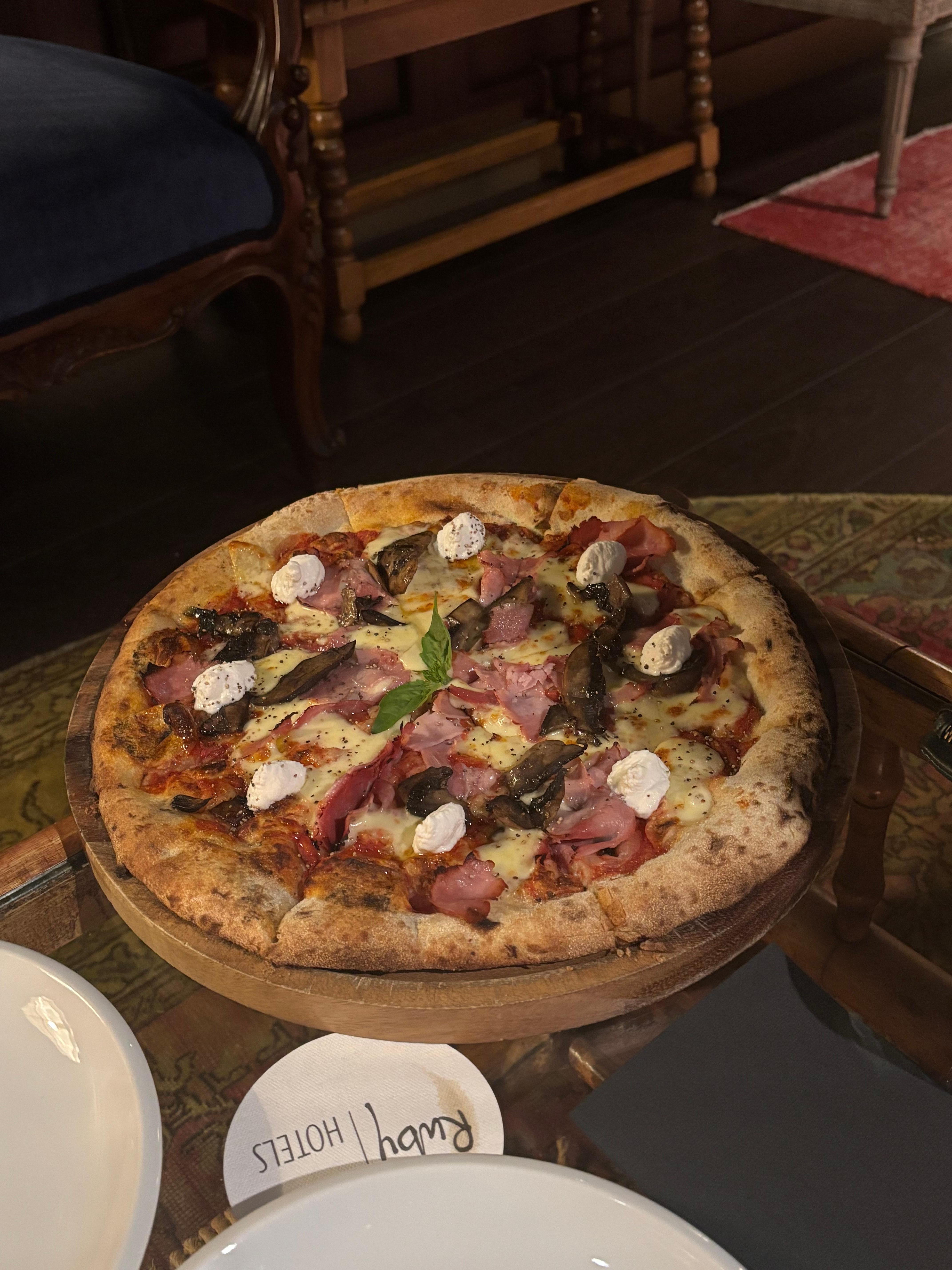 Pizza from the hotel.   A nice snack to wind down with