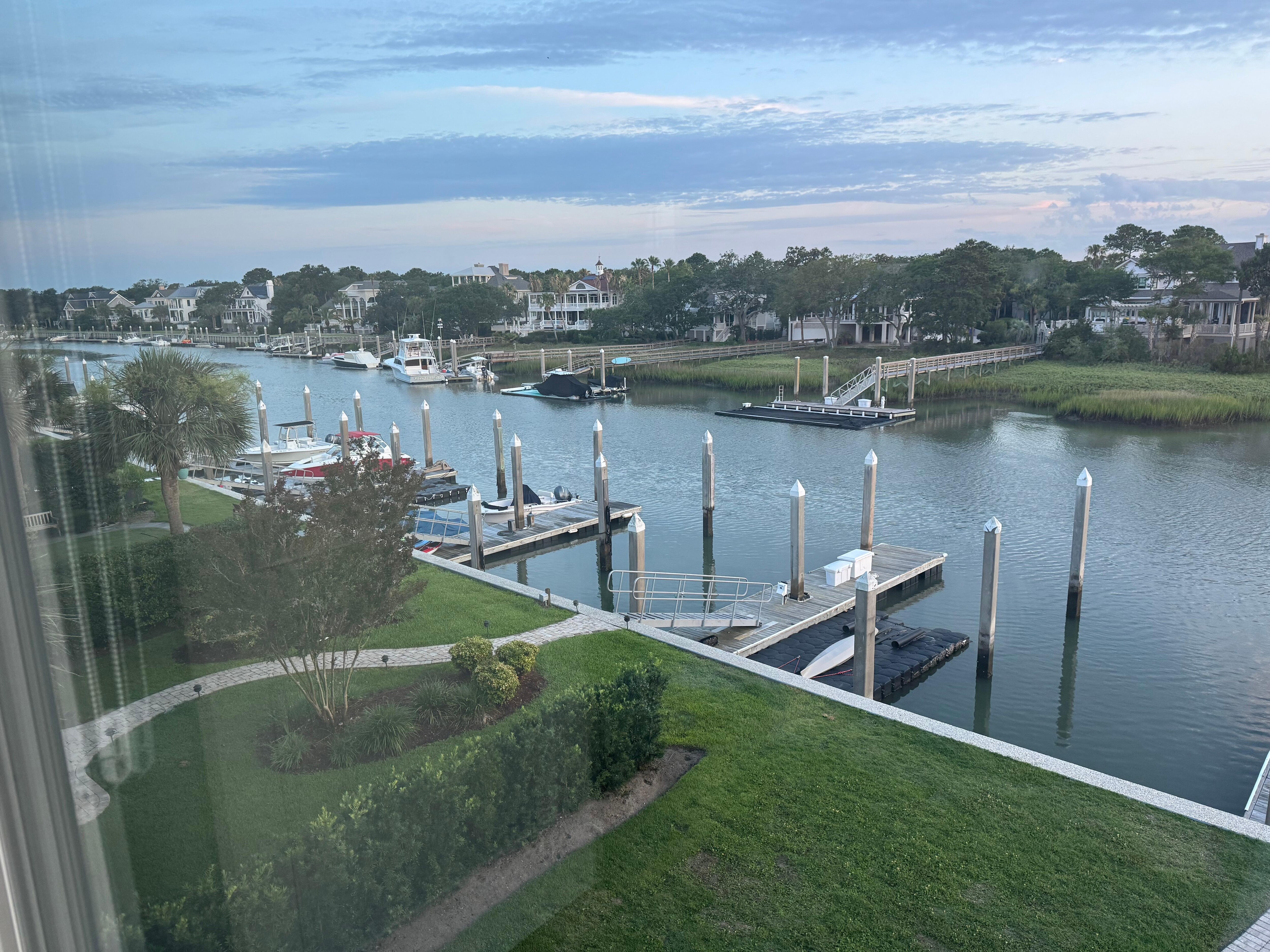 Morning view from the master bedroom. 