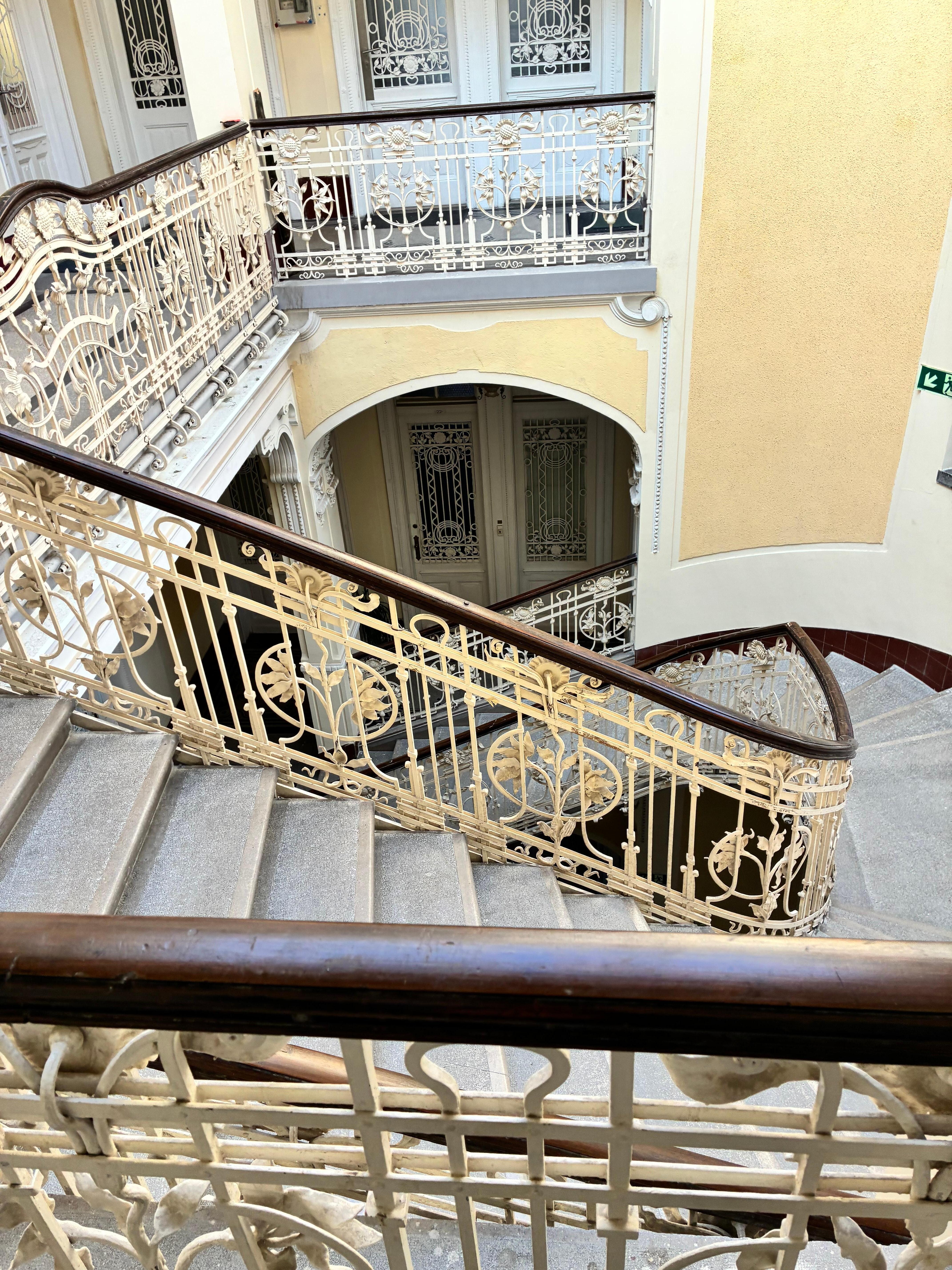 Stairs leading up ( there is an elevator you can take if you like)