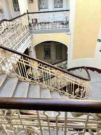 Stairs leading up ( there is an elevator you can take if you like)