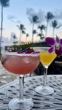 Drinks at the onsite restaurant. Outdoor patio/large fire pit seating