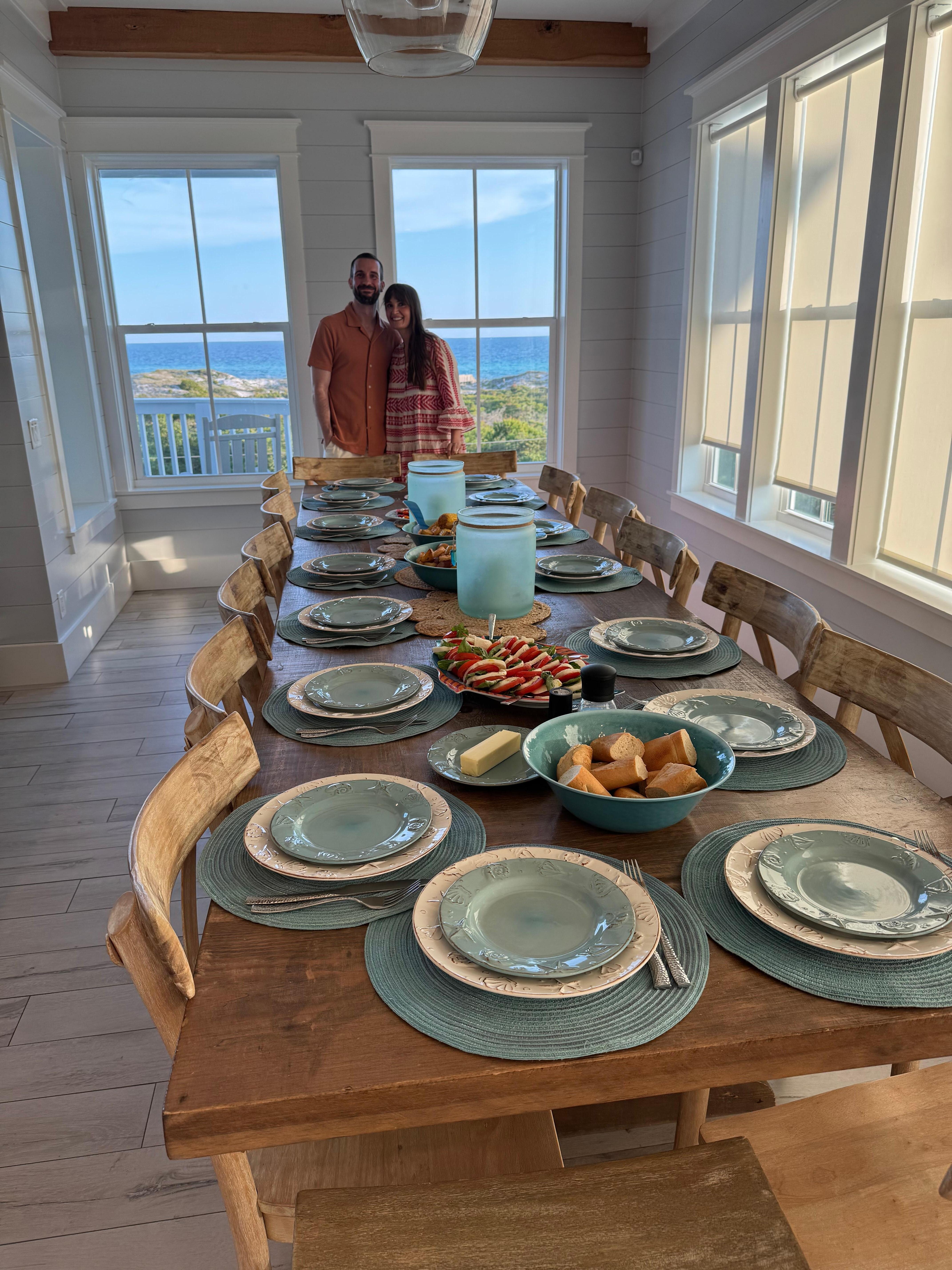 Beautiful table set for a fabulous meal