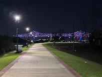 A block up was the river walk which is well lit and well maintained