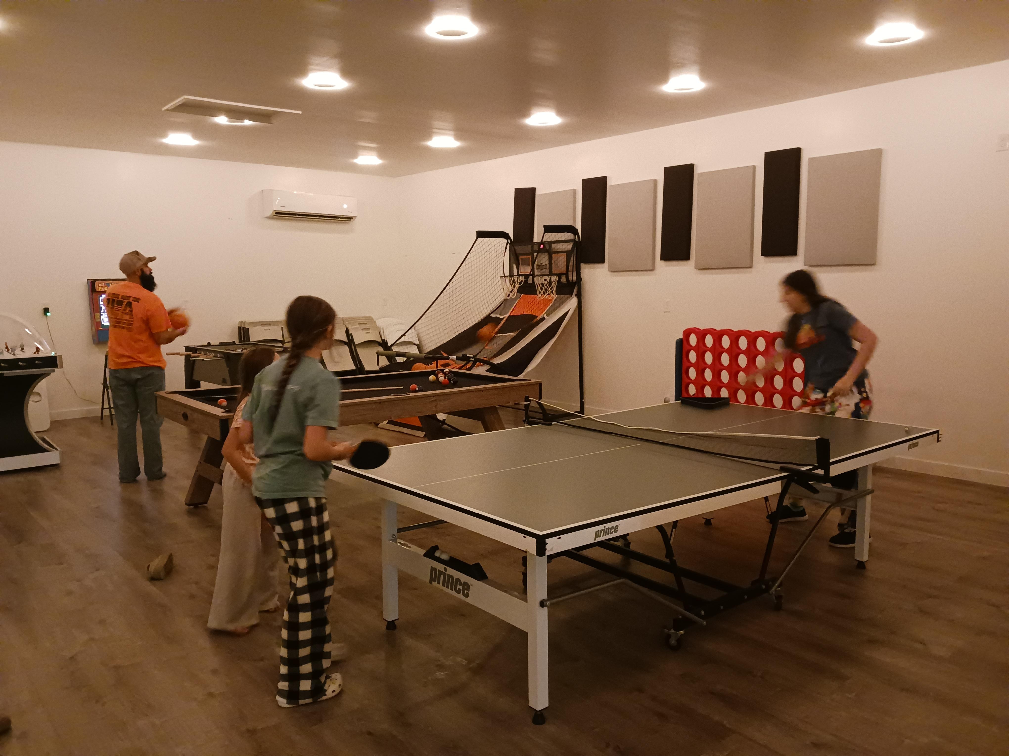 The game room was fun!