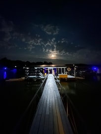 Took a nice night picture of the dock and moon!