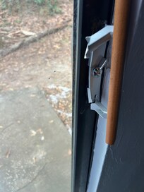 Back slider door handle. Could barely open or close it so stopped using it and used front door.