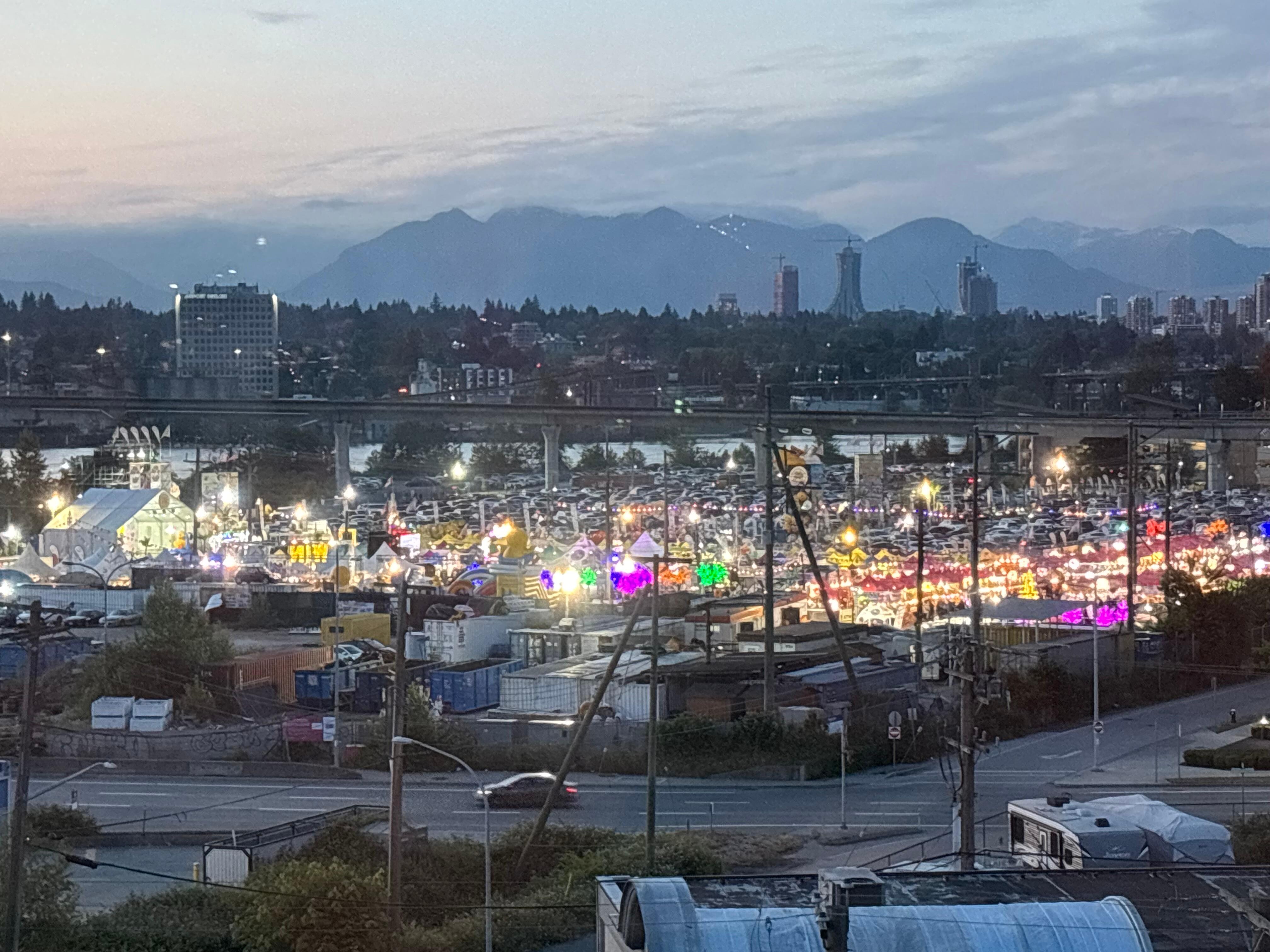View of the Night Market from our room.