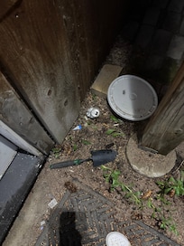 Trash out side the door- Was there when we checked in- was there when we checked out 3 days later..