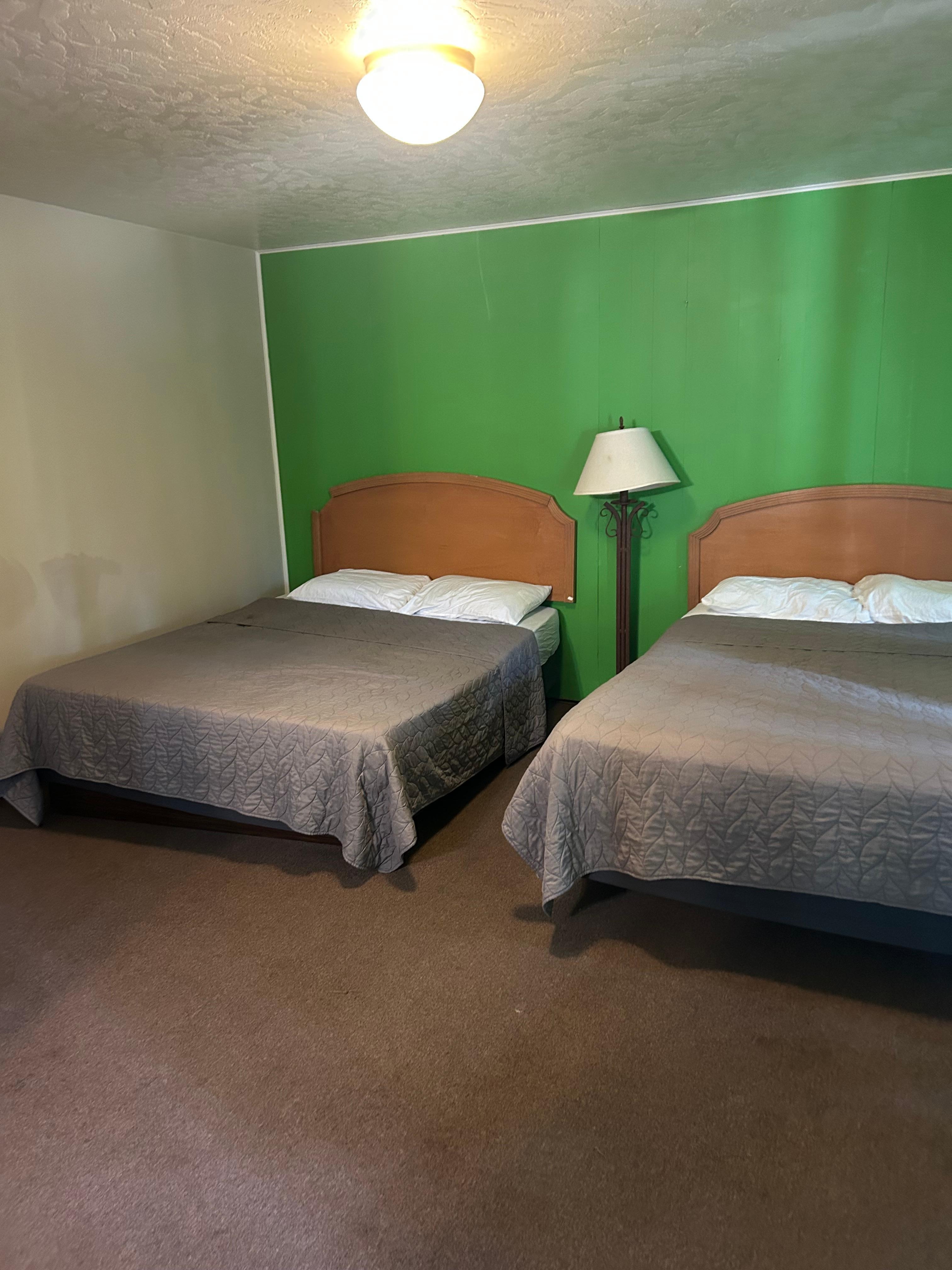 Left bed was angled to the floor