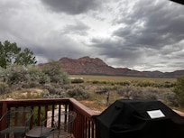 A look out the porch windows