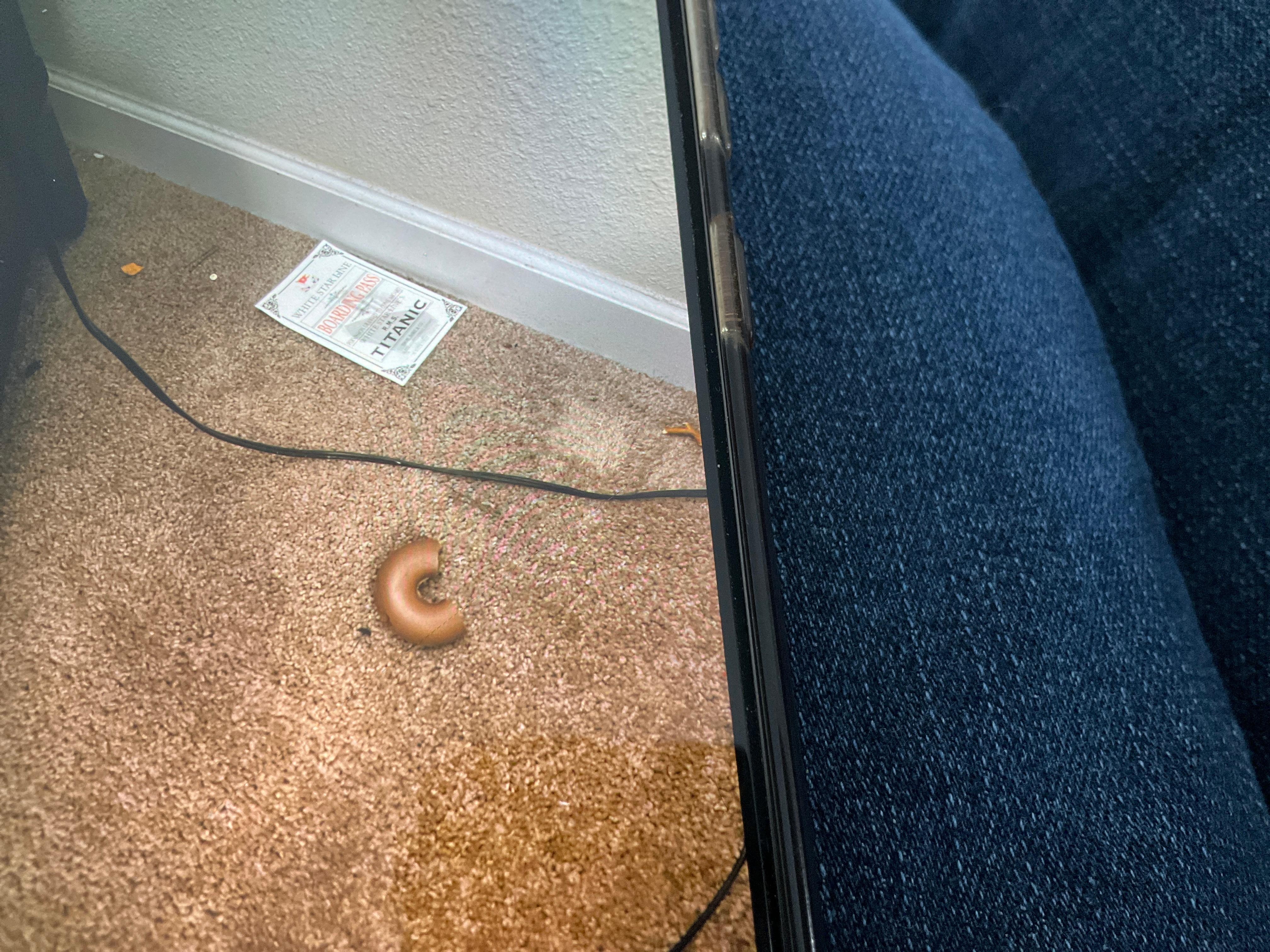 What was on the floor when we arrived