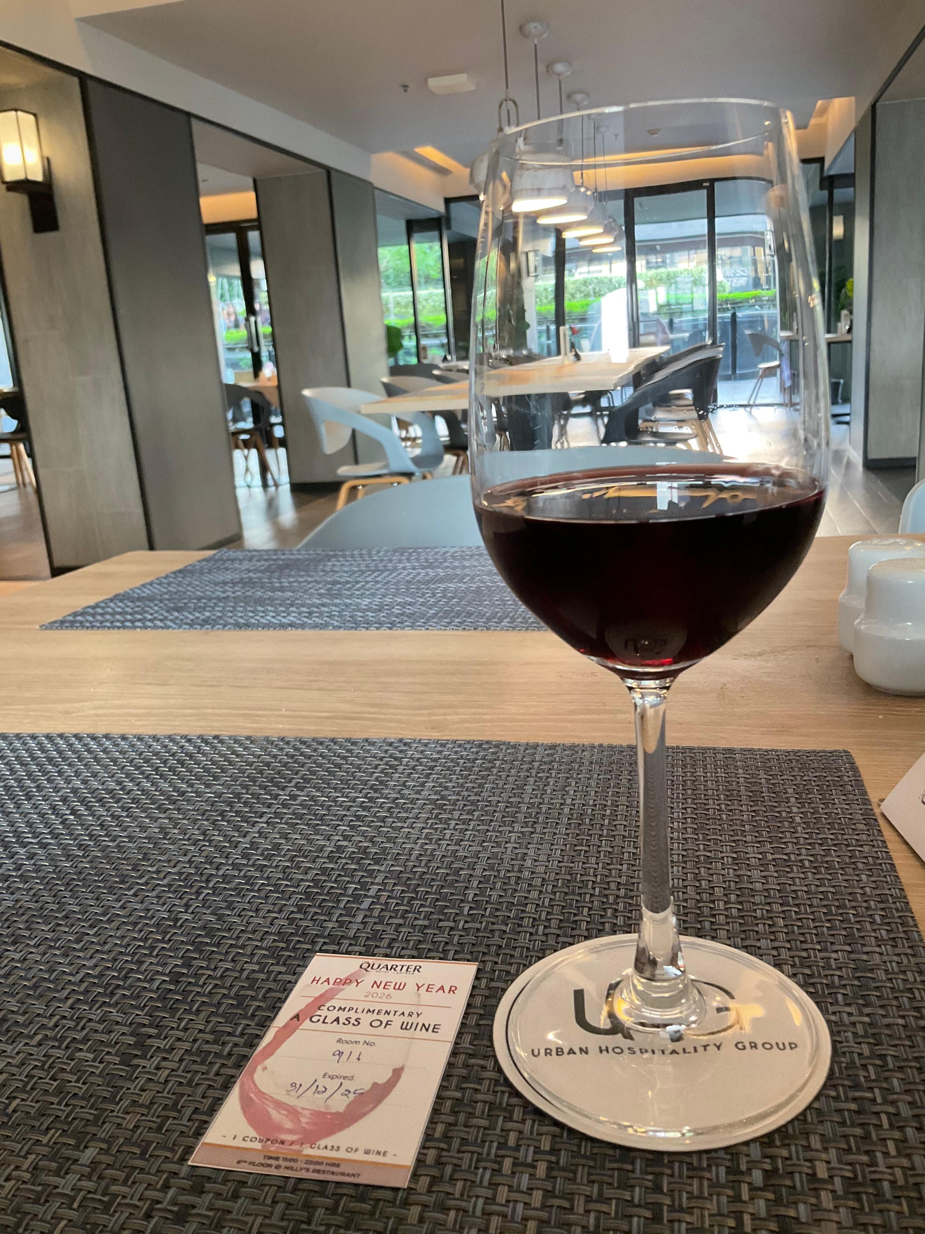 ウェルカムドリンクもサービスです。