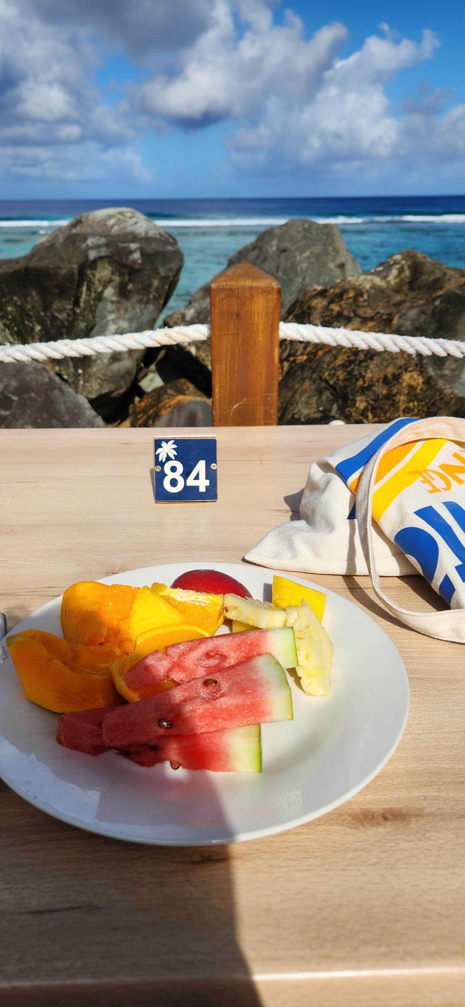 Breakfast views with fresh fruit