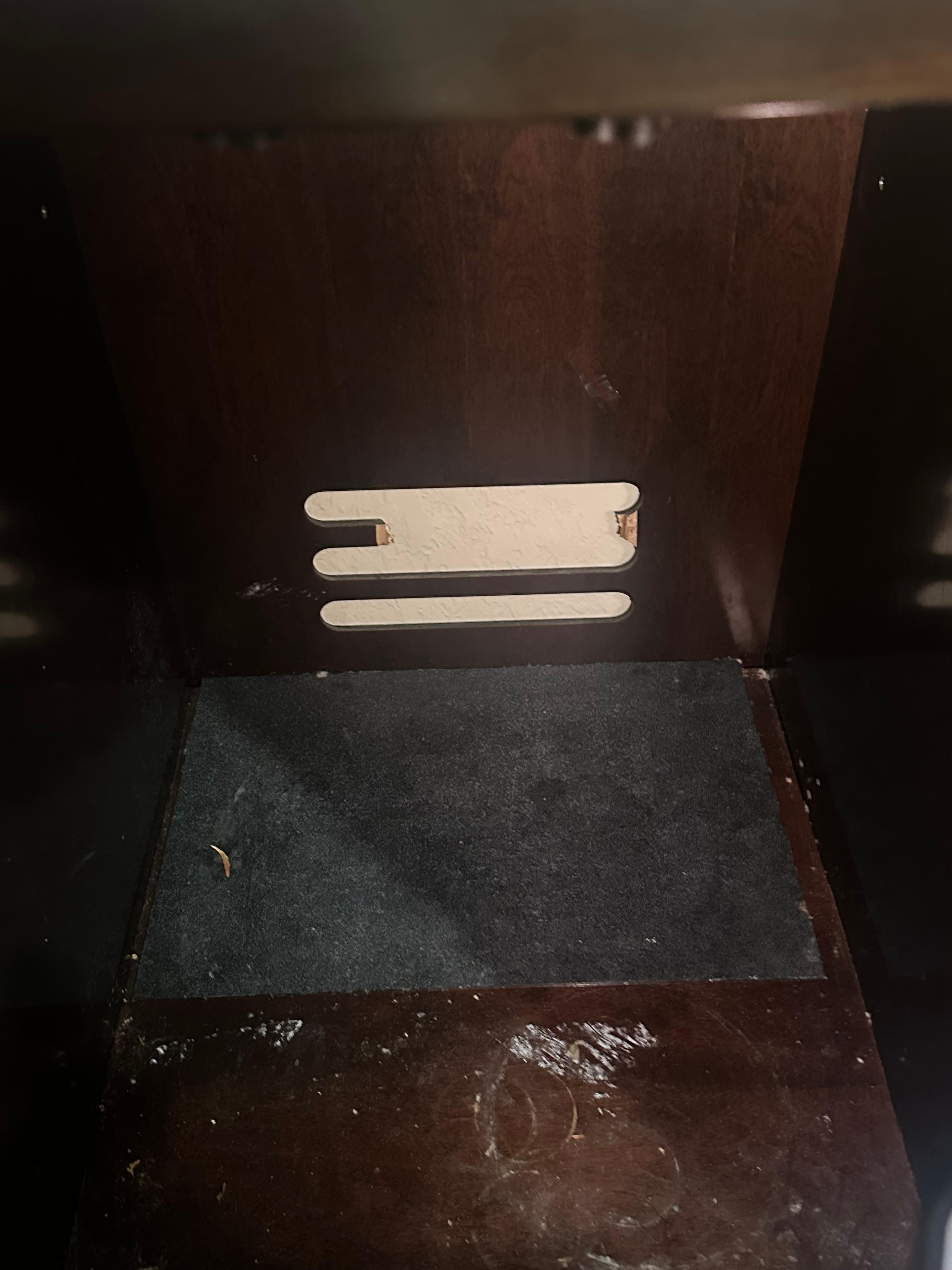 Mini fridge was removed and inside was disgusting