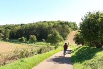 bike ride through the town, bikes courtesy of our host