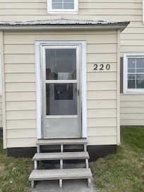 front door entrance: we must’ve looked stupid to the neighbors