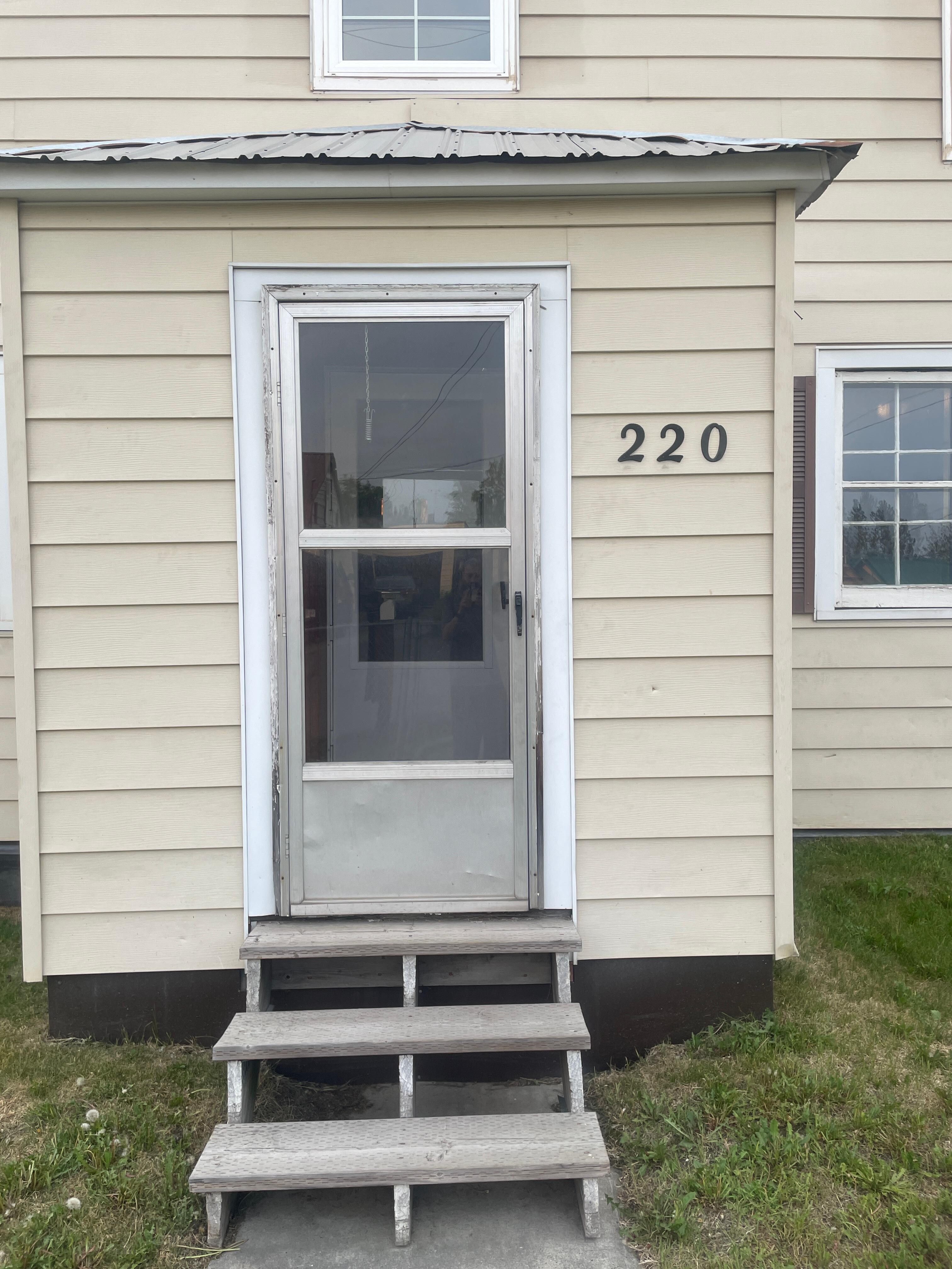 front door entrance: we must’ve looked stupid to the neighbors