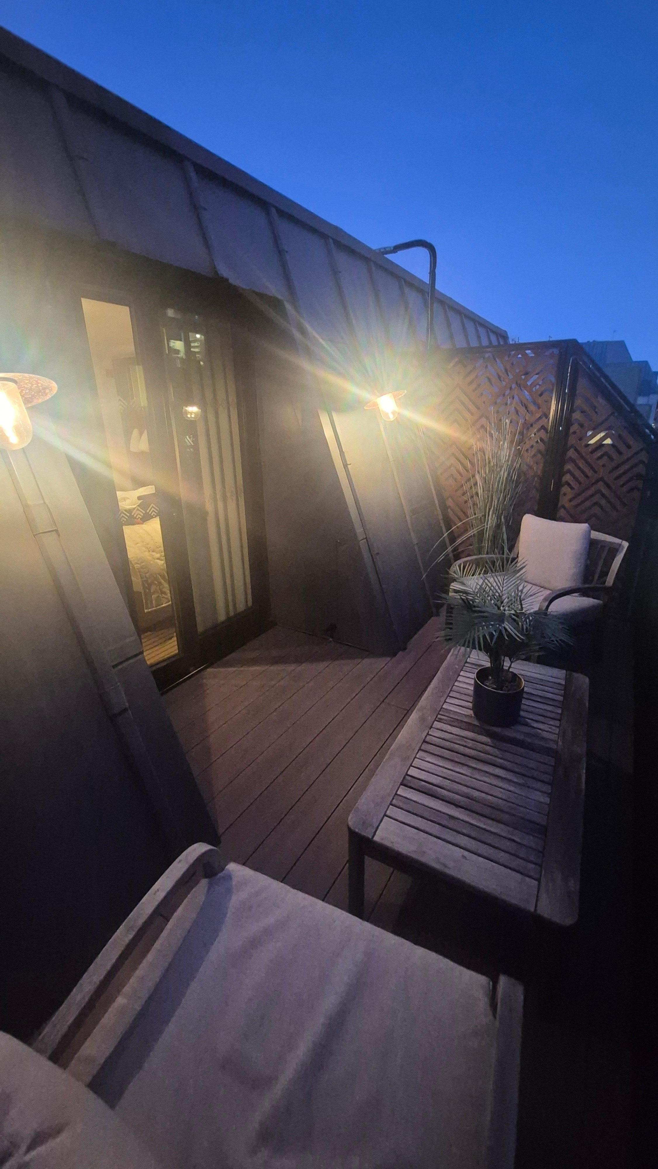 Roof Top Terrace at night