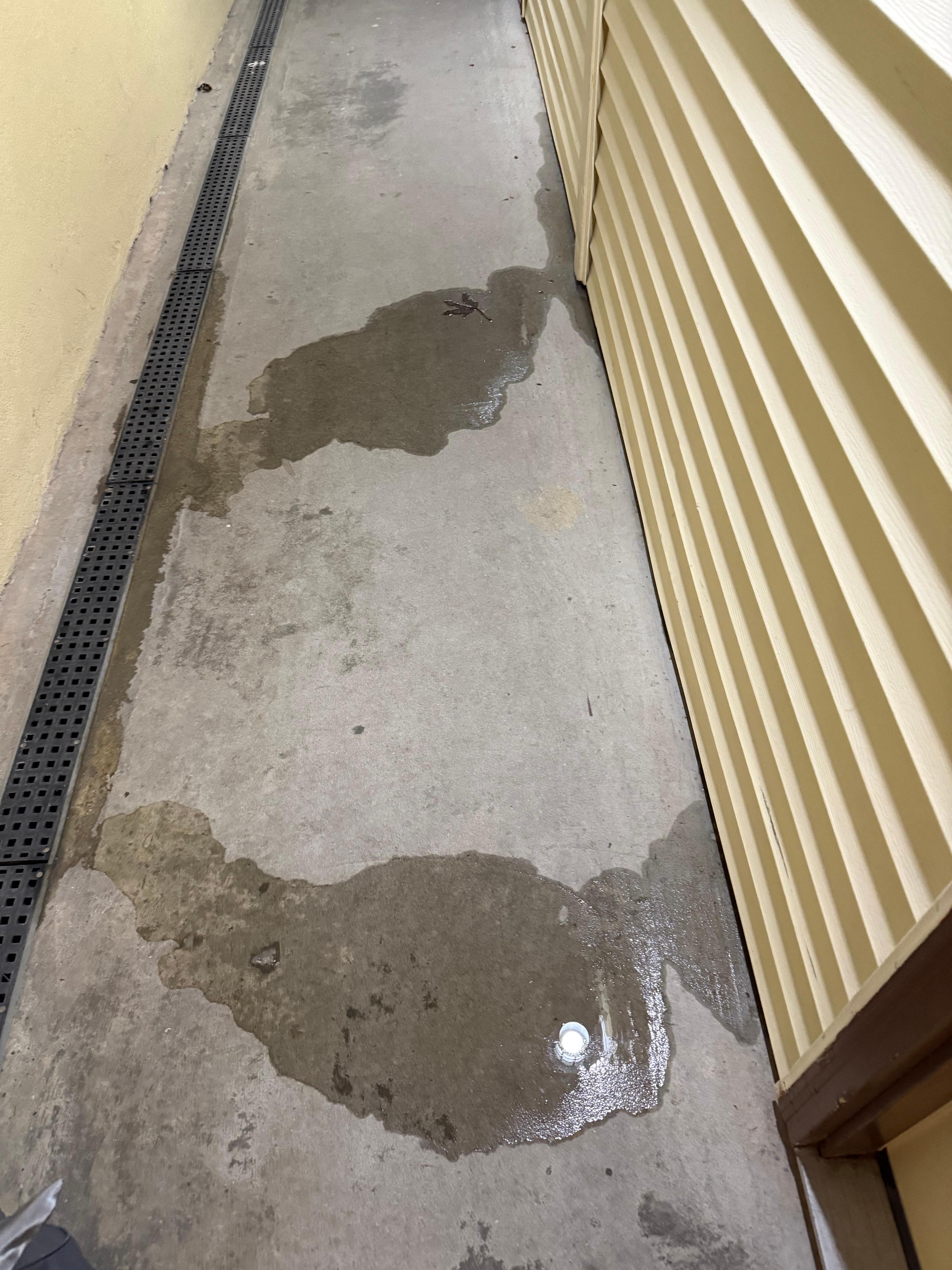 Room above leaking enough that it’s in the halls
