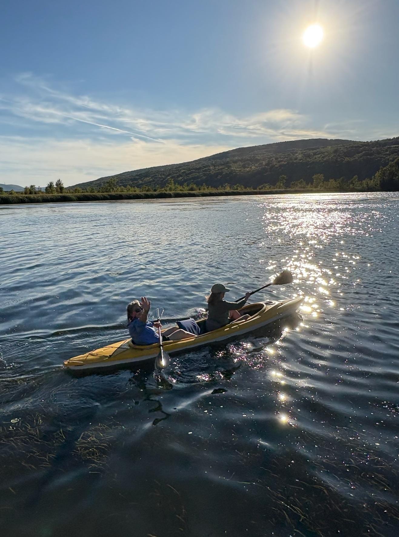 Kayaking on the lake