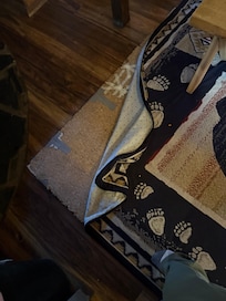 Claims it was hand sewn but it was detached and this wasn’t even a rug . It was left over sound absorbing material with a piece of material placed on top
