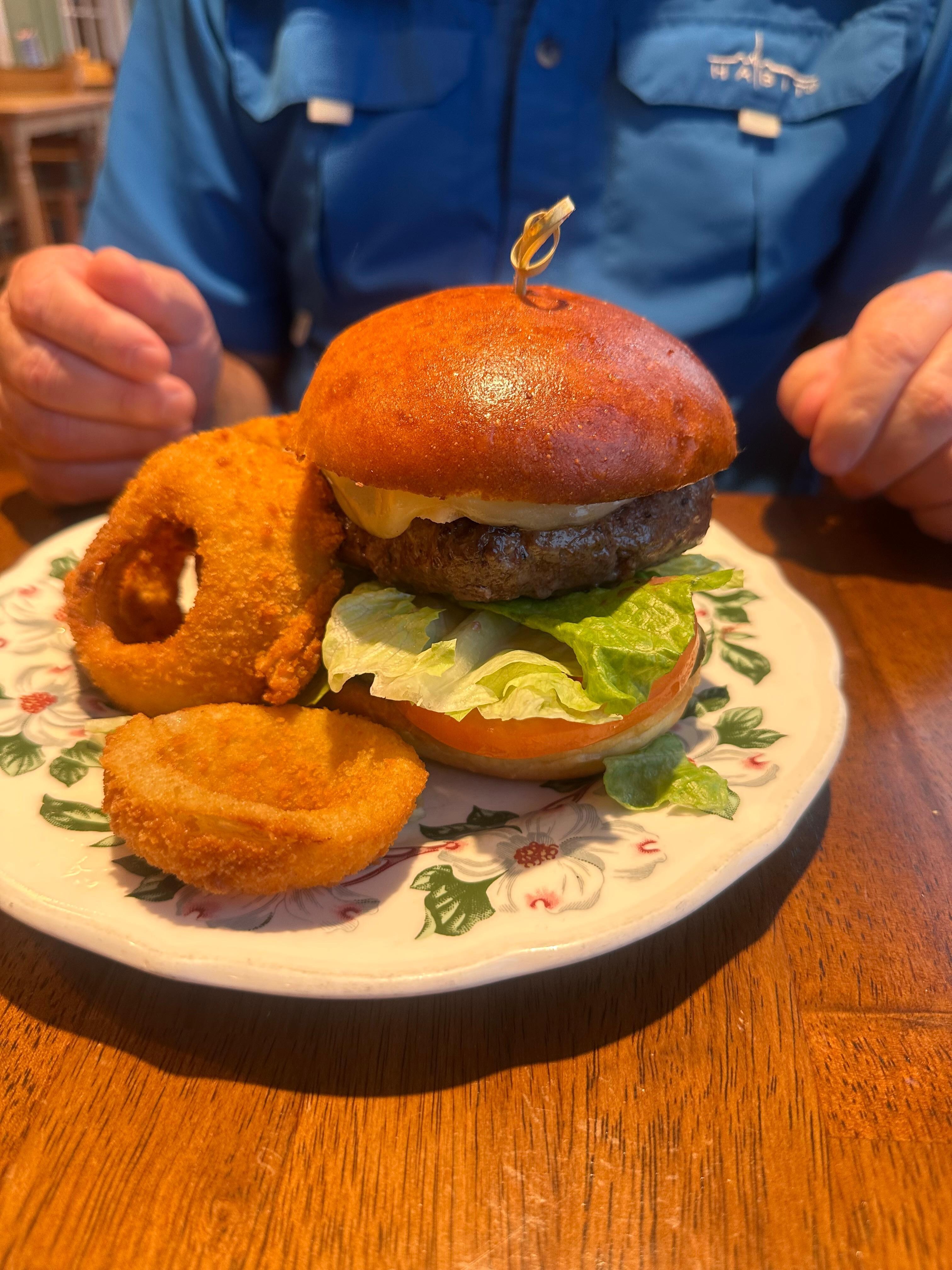 My dad’s farm-to-table burger!