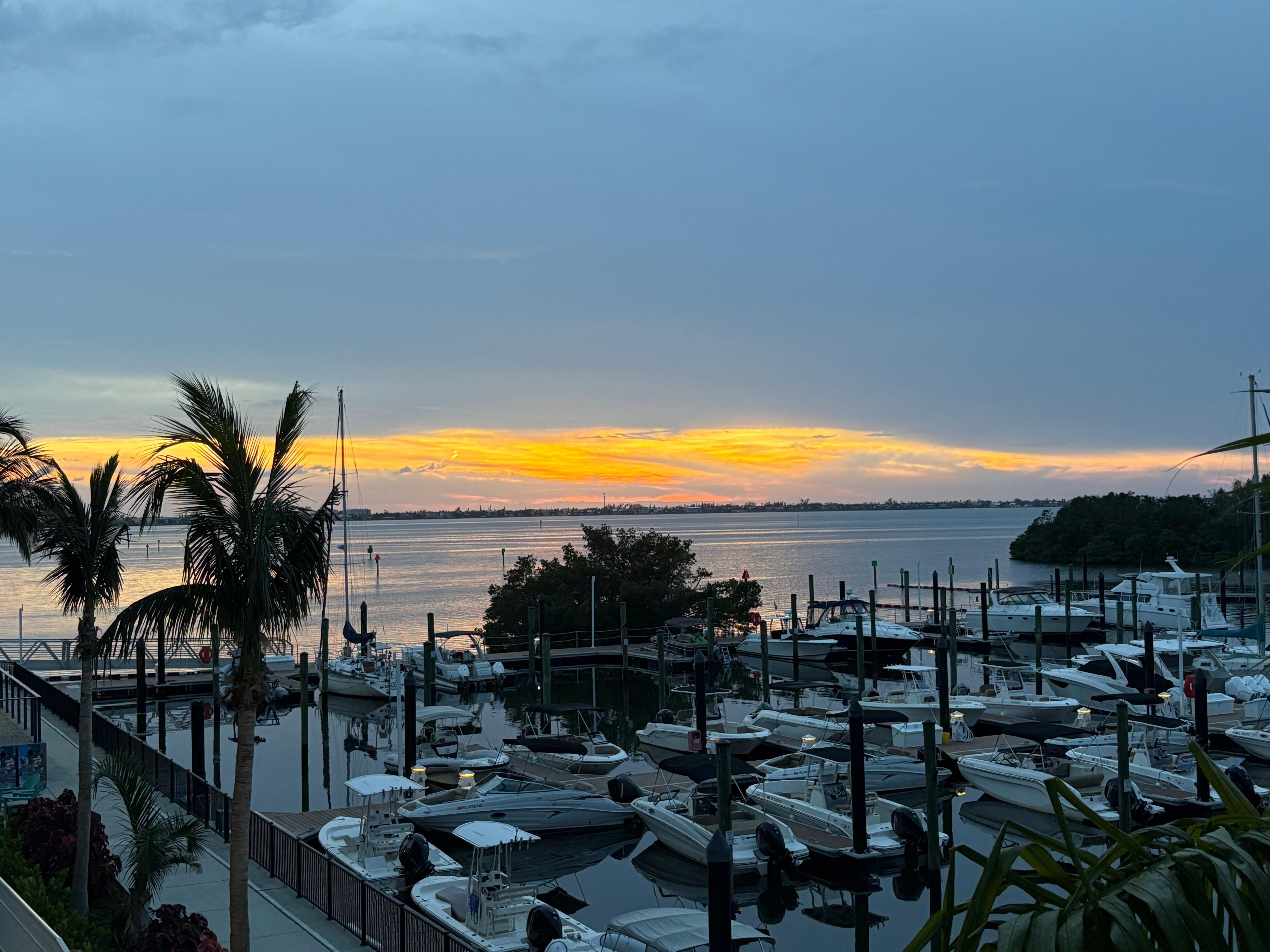 Sunset view from balcony