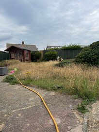 Grass not even cut so pointless garden