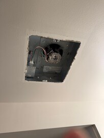 Bathroom ceiling missing vent cover